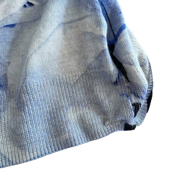 Escada Sport Ocean Abstract Floral Wool Sleeveless Scoop Neck Sweater Size S - Picture 8 of 8